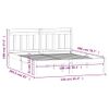 Estructura De Cama De Madera Maciza Negro 150x200 Cm Vidaxl