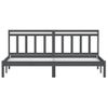 Estructura De Cama De Madera Maciza Gris Super King 180x200 Cm Vidaxl