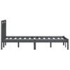 Estructura De Cama De Madera Maciza Gris Super King 180x200 Cm Vidaxl