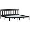 Estructura De Cama De Madera Maciza Negra Super King 180x200 Cm Vidaxl