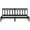 Estructura De Cama De Madera Maciza Negra Super King 180x200 Cm Vidaxl