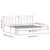 Estructura De Cama De Madera Maciza Negra Super King 180x200 Cm Vidaxl