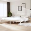 Estructura De Cama Madera Maciza De Pino Blanco 200x200 Cm Vidaxl