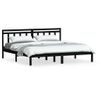 Estructura De Cama De Madera Maciza De Pino Negro 200x200 Cm Vidaxl