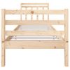 Estructura De Cama Individual Pequeña Madera Maciza 75x190 Cm Vidaxl