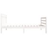 Estructura De Cama Individual Madera Maciza Blanco 75x190 Cm Vidaxl