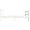 Estructura De Cama Individual De Madera Maciza Blanco 90x190 Cm Vidaxl