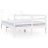 Estructura Cama Doble Pequeña Madera Maciza Blanco 120x190 Cm Vidaxl