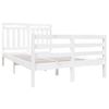 Estructura Cama Doble Pequeña Madera Maciza Blanco 120x190 Cm Vidaxl