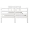 Estructura Cama Doble Pequeña Madera Maciza Blanco 120x190 Cm Vidaxl