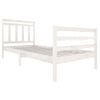 Estructura De Cama Madera Maciza Blanca 90x200 Cm Vidaxl