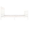 Estructura De Cama Madera Maciza Blanca 90x200 Cm Vidaxl