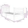 Estructura De Cama Madera Maciza Blanca 90x200 Cm Vidaxl