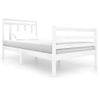 Estructura De Cama Madera Maciza Blanca 100x200 Cm Vidaxl