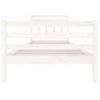 Estructura De Cama Madera Maciza Blanca 100x200 Cm Vidaxl