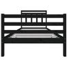 Estructura De Cama Madera Maciza Negra 100x200 Cm Vidaxl