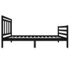 Estructura De Cama Madera Maciza Negra 100x200 Cm Vidaxl