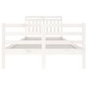 Estructura De Cama Madera Maciza Blanca 120x200 Cm Vidaxl