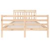 Estructura De Cama Madera Maciza 140x200 Cm Vidaxl