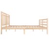 Estructura De Cama Madera Maciza 140x200 Cm Vidaxl