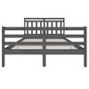 Estructura De Cama De Madera Maciza Gris 140x200 Cm Vidaxl