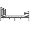 Estructura De Cama De Madera Maciza Gris 140x200 Cm Vidaxl