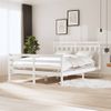 Estructura De Cama De Madera Maciza Blanca 160x200 Cm Vidaxl