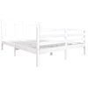 Estructura De Cama De Madera Maciza Blanca 160x200 Cm Vidaxl