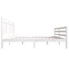 Estructura De Cama De Madera Maciza Blanca 160x200 Cm Vidaxl