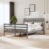 Estructura De Cama De Madera Maciza Gris 160x200 Cm Vidaxl