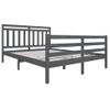 Estructura De Cama De Madera Maciza Gris 160x200 Cm Vidaxl