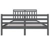 Estructura De Cama De Madera Maciza Gris 160x200 Cm Vidaxl