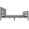 Estructura De Cama De Madera Maciza Gris 160x200 Cm Vidaxl