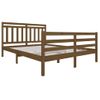 Estructura De Cama Madera Maciza Marrón Miel 160x200 Cm Vidaxl