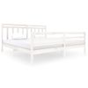 Estructura De Cama Madera Maciza Blanca 200x200 Cm Vidaxl