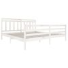 Estructura De Cama Madera Maciza Blanca 200x200 Cm Vidaxl