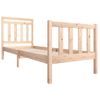 Estructura De Cama Individual Pequeña Madera Maciza 75x190 Cm Vidaxl