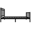 Estructura De Cama Individual De Madera Maciza Negro 90x190 Cm Vidaxl