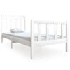 Estructura De Cama Madera Maciza Blanca 100x200 Cm Vidaxl