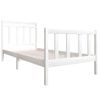 Estructura De Cama Madera Maciza Blanca 100x200 Cm Vidaxl