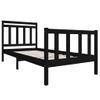 Estructura De Cama Madera Maciza Negra 100x200 Cm Vidaxl