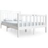 Estructura De Cama De Madera Maciza Blanca 140x200 Cm Vidaxl