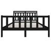 Estructura De Cama De Madera Maciza Negra 160x200 Cm Vidaxl