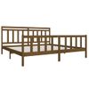 Estructura De Cama De Madera Maciza Marrón Miel 200x200 Cm Vidaxl