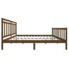 Estructura De Cama De Madera Maciza Marrón Miel 200x200 Cm Vidaxl