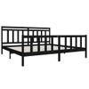 Estructura De Cama De Madera Maciza Negra 200x200 Cm Vidaxl