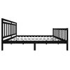 Estructura De Cama De Madera Maciza Negra 200x200 Cm Vidaxl