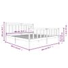 Estructura De Cama De Madera Maciza Negra 200x200 Cm Vidaxl