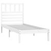 Estructura De Cama Madera Maciza De Pino Blanco 75x190 Cm Vidaxl