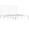 Estructura De Cama De Madera De Pino Maciza Blanca 140x190 Cm Vidaxl